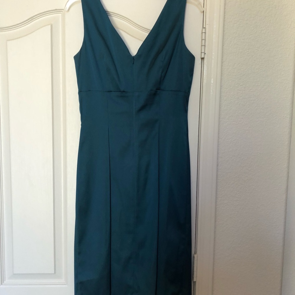 Donna Rocco Teal Satin Dress